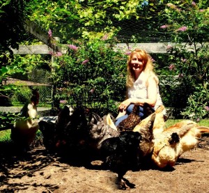 Lisa Steele & her flock - photo courtesy of Lisa Steele