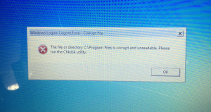 Computer Error Screen