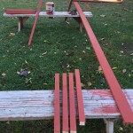 Staining Chicken Run Lumber - photo by Jen Pitino